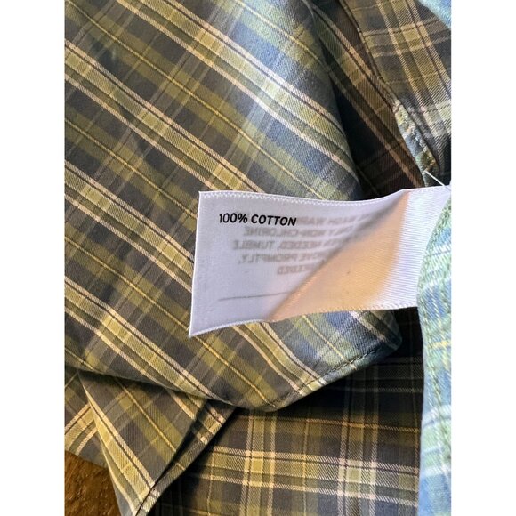 Duluth Trading Co. Green Plaid Long Sleeve Button Down Shirt Men's 2XL - Picture 7 of 9